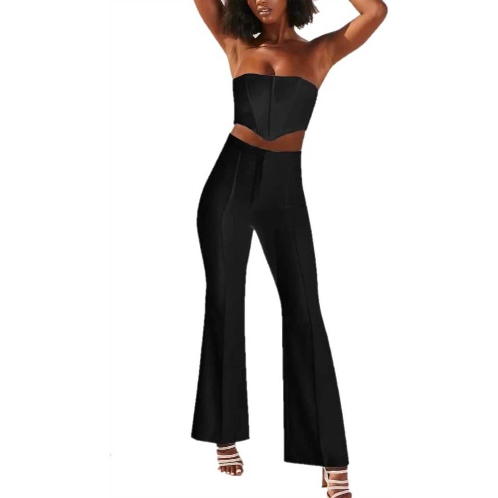 NEW PORSHIA BY PORSHIA BANKS opulence pants set in black